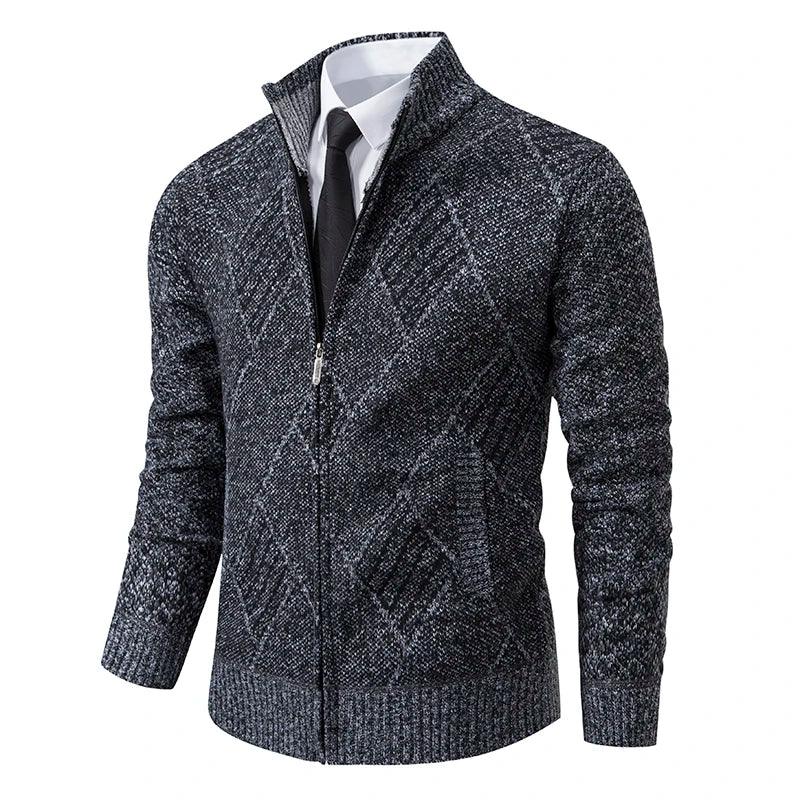 Geometric Winter Men's Cardigan Sweater