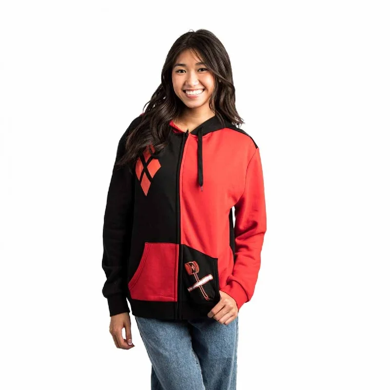 Harley Quinn Symbols Juniors ZipUp Hoodie