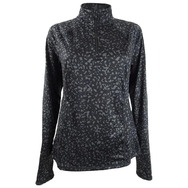 Ideology Women's Printed Quarter-Zip (S, Noir)