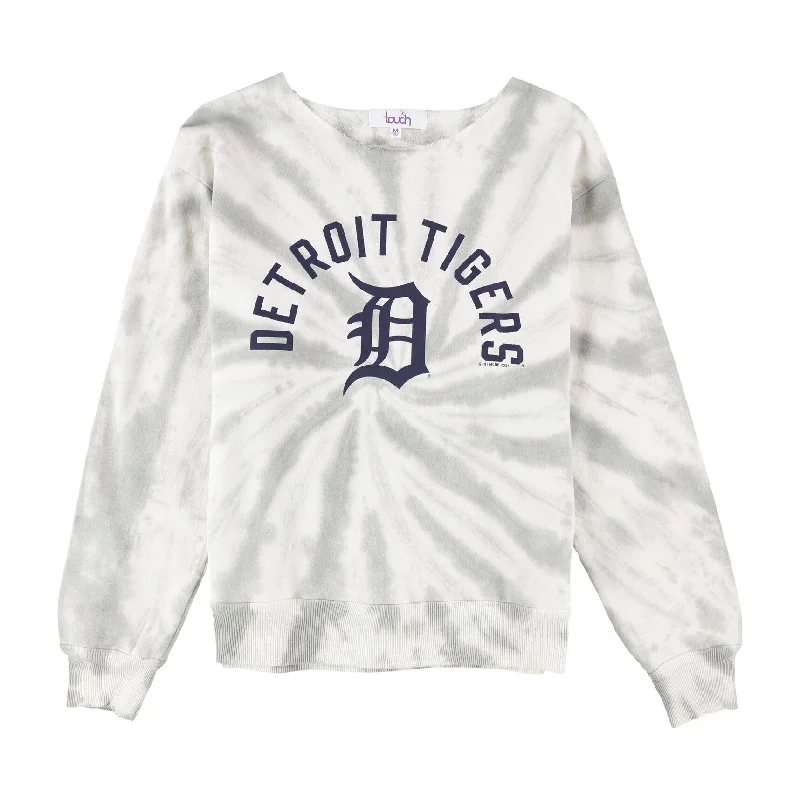 Touch Womens Detroit Tigers Tie Dye Sweatshirt, Grey, Medium