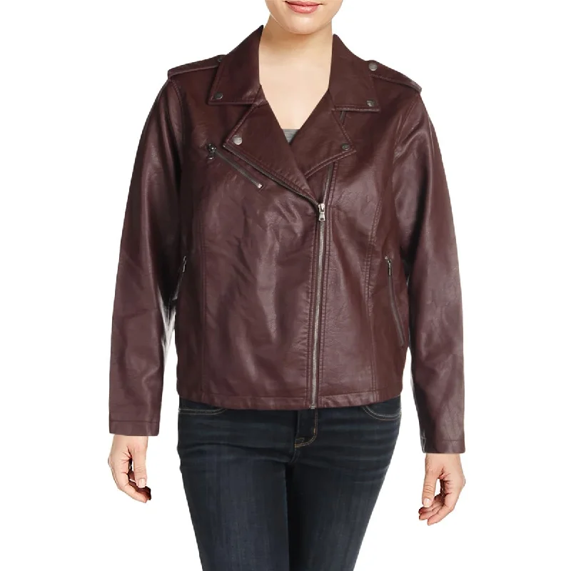 Levi's Womens Plus Faux Leather Moto Leather Jacket