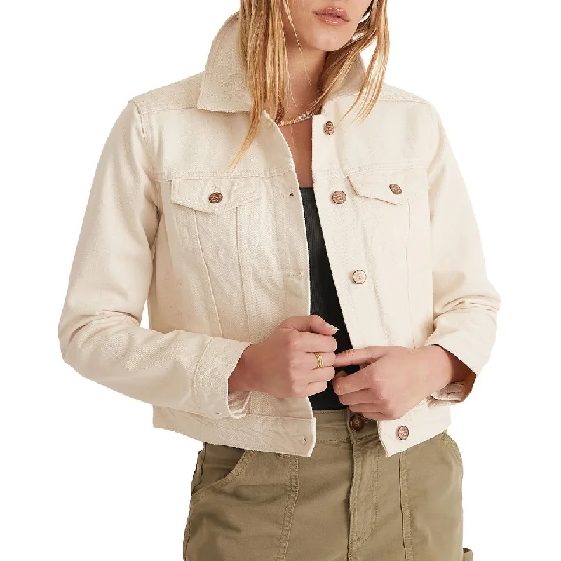 Marine Layer Womens Lightweight Short Denim Jacket