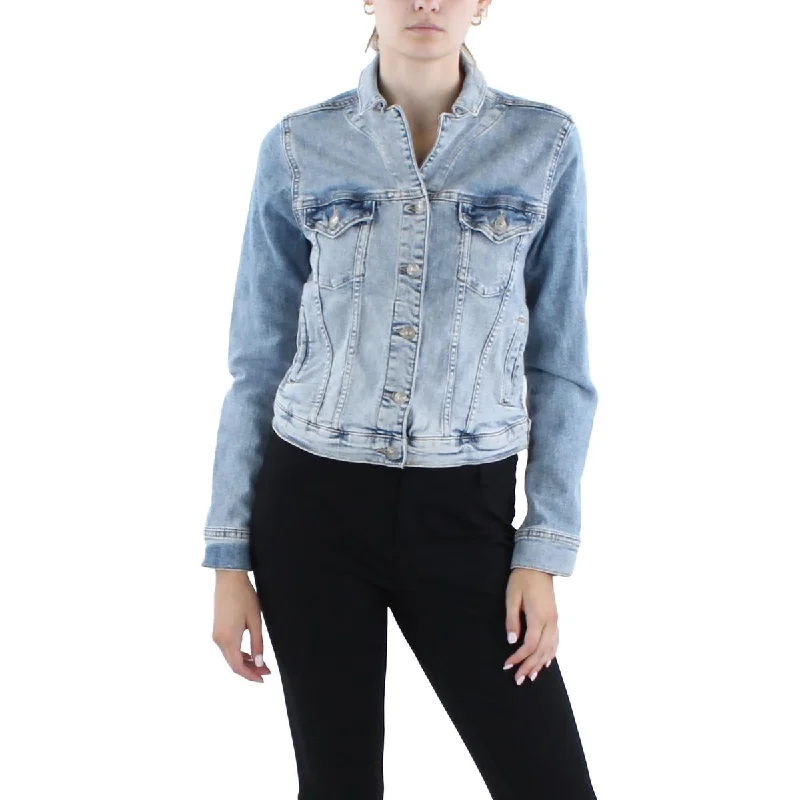 Silver Jeans Co. Womens Crop Denim Denim Jacket