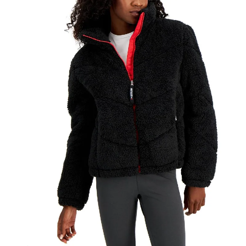 Tommy Hilfiger Sport Womens Sherpa Short Puffer Jacket