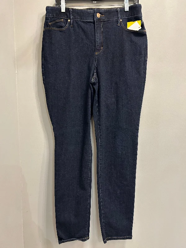 Jeans Skinny By Chicos In Blue Denim, Size: 10