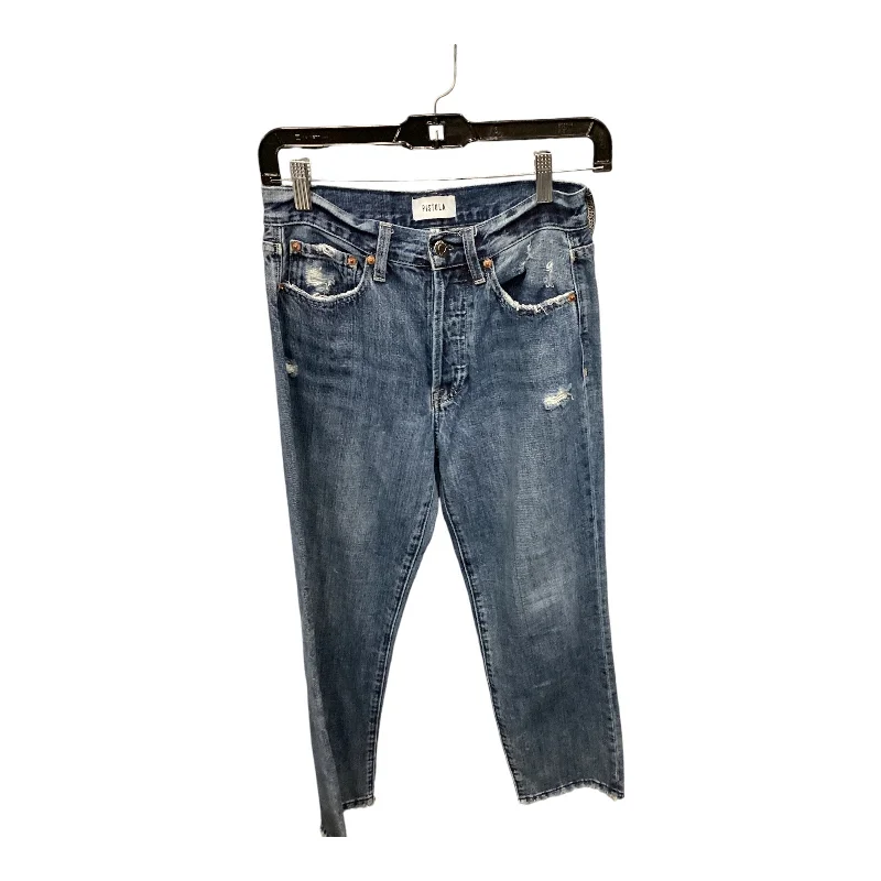 Jeans Straight By Pistola In Blue Denim, Size: 2