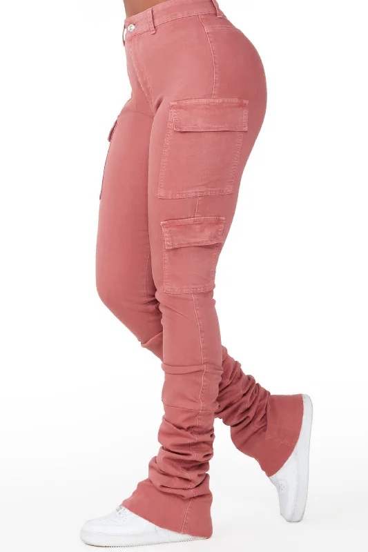 Vixen Rose Cargo Super Stacked Jean