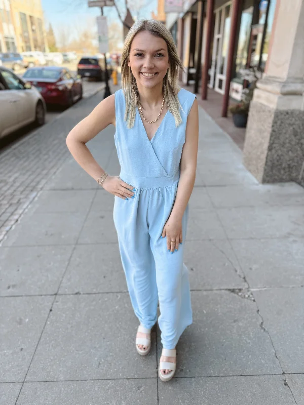 Light Blue Jumpsuit-Final Sale Online Only