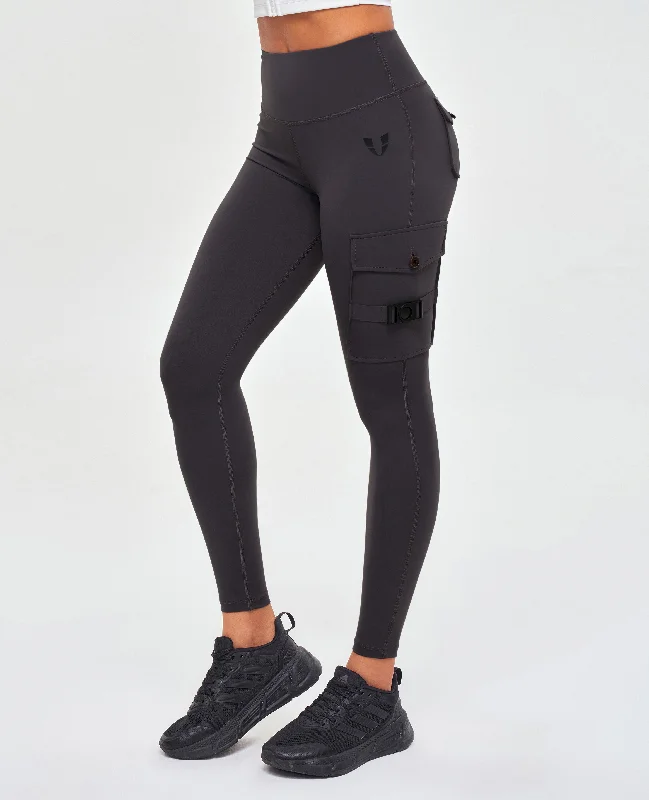 Cargo Fitness Leggings - Gray