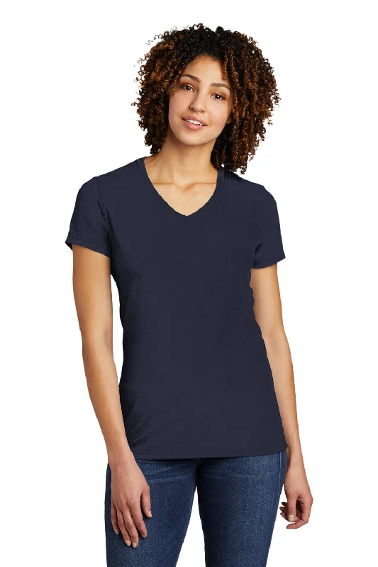 Allmade Womens Short Sleeve V-Neck T-Shirt - Night Sky Navy Blue