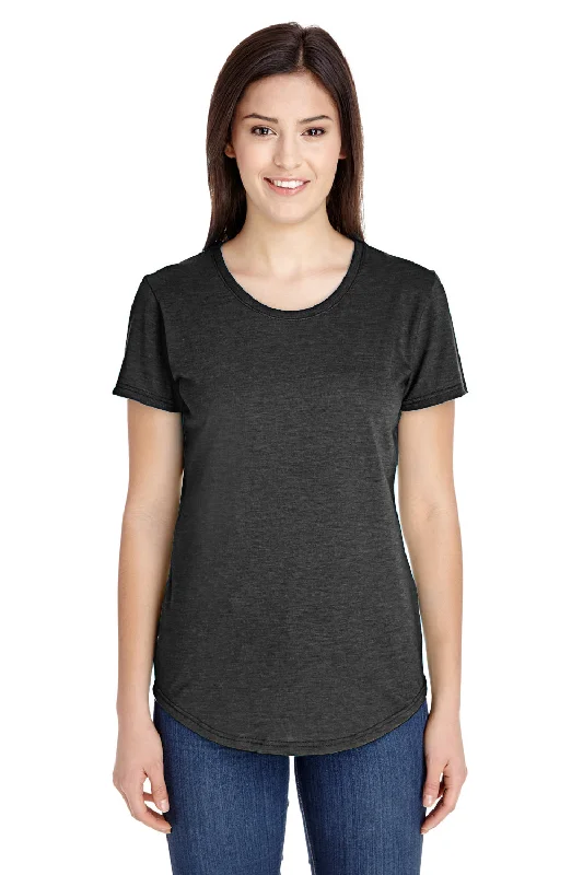 Gildan Womens Short Sleeve Crewneck T-Shirt - Heather Dark Grey - Closeout