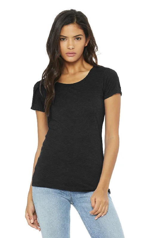 Bella + Canvas Womens Short Sleeve Crewneck T-Shirt - Heather Black