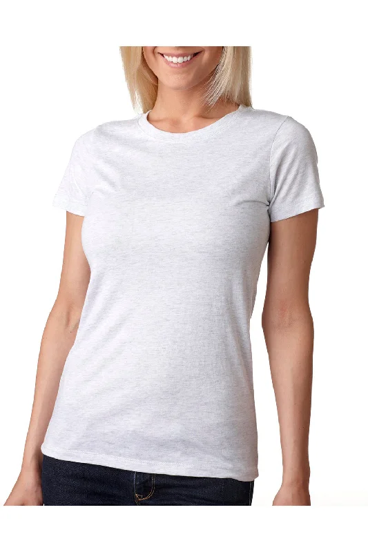 Next Level Womens Jersey Short Sleeve Crewneck T-Shirt - Heather White