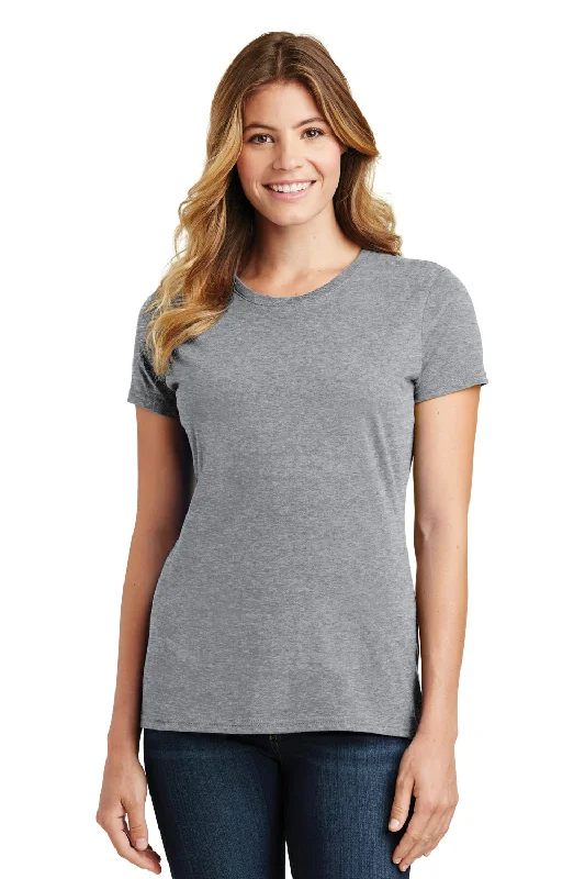 Port & Company Womens Fan Favorite Short Sleeve Crewneck T-Shirt - Heather Grey