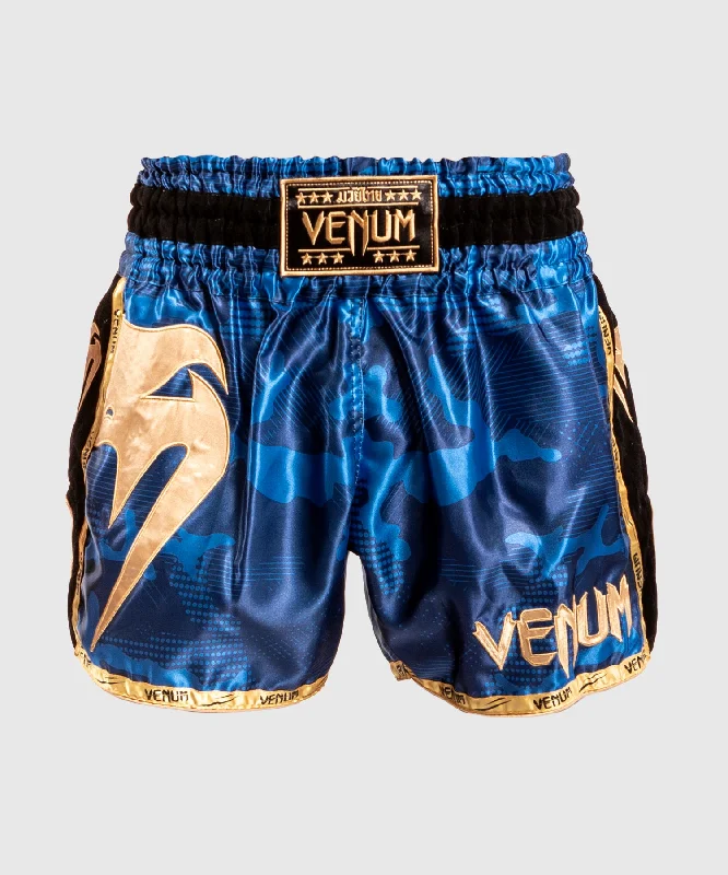 Venum Giant Camo Muay Thai Shorts - Blue/Gold